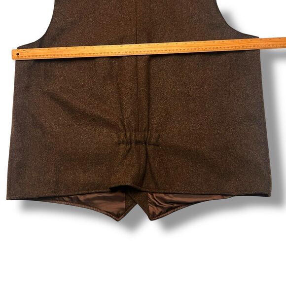 Powder River Outfitters Western Vest Mens 2XL Brown Wool - Picture 6 of 7